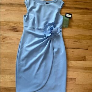 Elegant Blue Sleeveless Dress